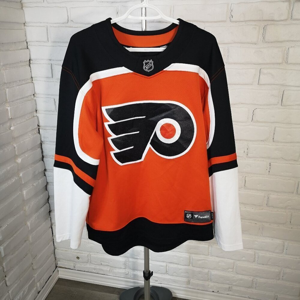 Fanatics Men's Size Small NHL Philadelphia Flyers V-neck Jersey